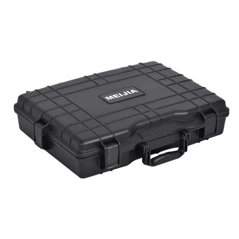 MEIJIA Waterproof Hard Camera Case,Hard Laptop Case,Hard Case with Customized Fit Foam Included, Elegant Black,Fit for computers,camera,lens (21.62"X17.25"X4.87") - Image 1
